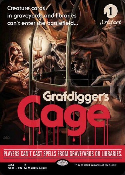 画像1: (FOIL)(324)墓掘りの檻/Grafdigger's Cage《英語》【SLD】 (1)