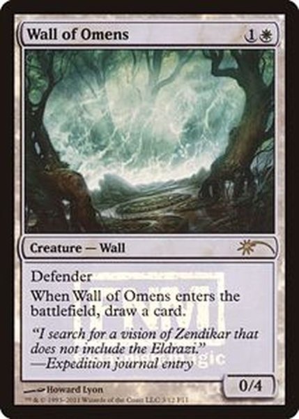 画像1: [EX+](FOIL)前兆の壁/Wall of Omens《英語》【FNM Promos】 (1)