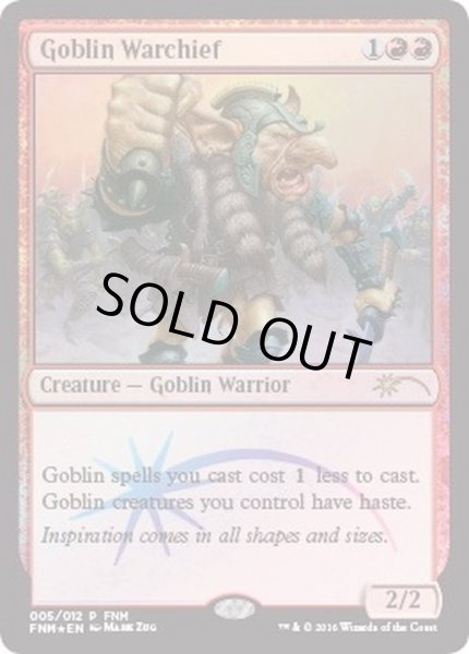 画像1: [EX+](FOIL)(2016)ゴブリンの戦長/Goblin Warchief《英語》【FNM Promos】 (1)