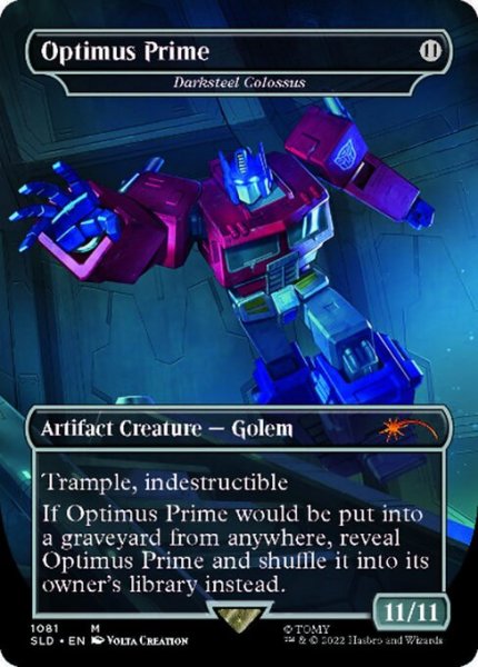 画像1: [EX+](FOIL)(1081)Optimus Prime　//　ダークスティールの巨像/Darksteel Colossus《英語》【SLD】 (1)