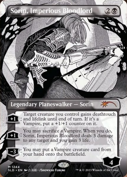 画像1: [EX+](FOIL)(1244)傲慢な血王、ソリン/Sorin, Imperious Bloodlord《英語》【SLD】 (1)