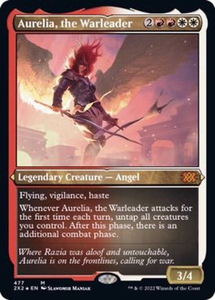 画像1: [EX+](エッチングFOIL)戦導者オレリア/Aurelia, the Warleader《英語》【2X2】 (1)