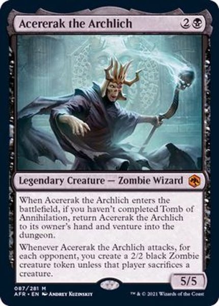 画像1: [EX+]アーチリッチ、アサーラック/Acererak the Archlich《英語》【AFR】 (1)
