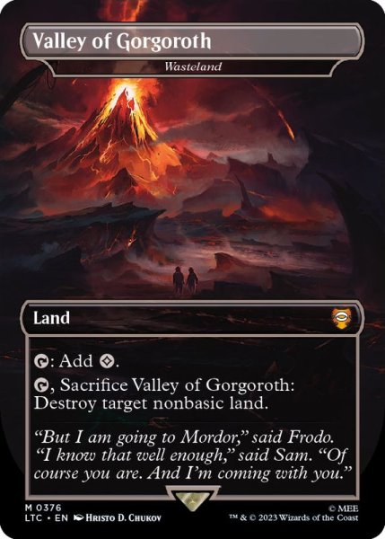 画像1: [EX+](フルアート)ゴルゴロスの谷/Valley of Gorgoroth　//　不毛の大地/Wasteland《英語》【LTC】 (1)