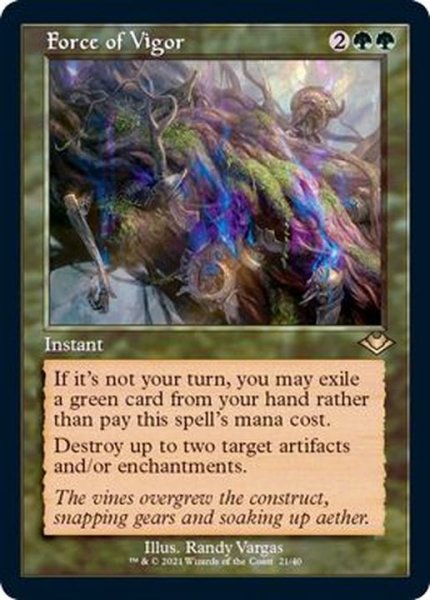 画像1: [EX+](FOIL)(旧枠仕様)活性の力/Force of Vigor《英語》【MH2】 (1)