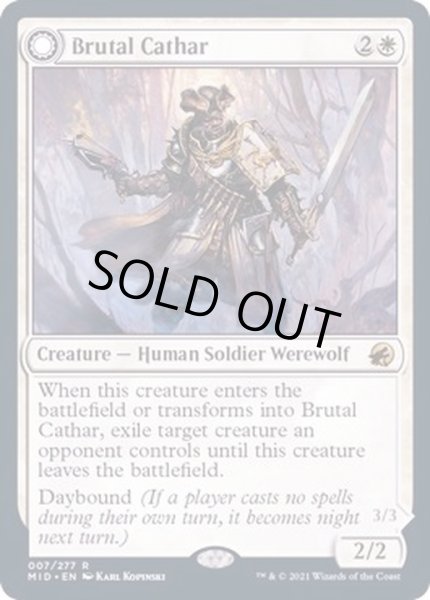 画像1: [EX+](FOIL)粗暴な聖戦士/Brutal Cathar《英語》【MID】 (1)
