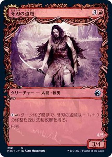 画像1: (FOIL)(ショーケース枠)牙刃の盗賊/Fangblade Brigand《日本語》【MID】 (1)