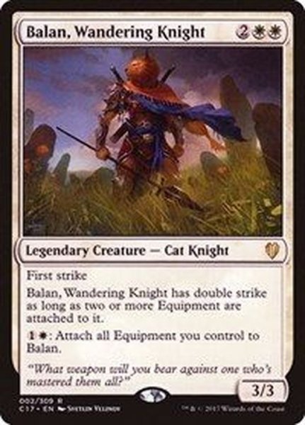 画像1: [EX+]放浪の騎士、バーラン/Balan, Wandering Knight《日本語》【Commander 2017】 (1)