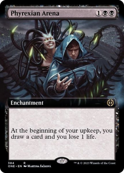 画像1: [EX+](フルアート)ファイレクシアの闘技場/Phyrexian Arena《英語》【ONE】 (1)