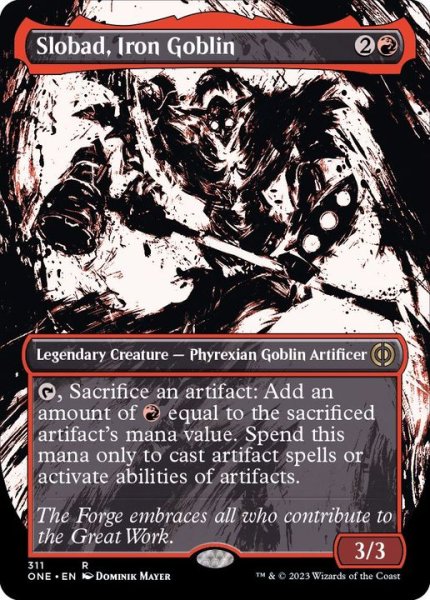 画像1: (FOIL)(ショーケース枠)鉄のゴブリン、スロバッド/Slobad, Iron Goblin《英語》【ONE】 (1)