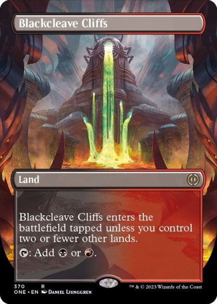 画像1: [EX+](FOIL)(フルアート)黒割れの崖/Blackcleave Cliffs《英語》【ONE】 (1)