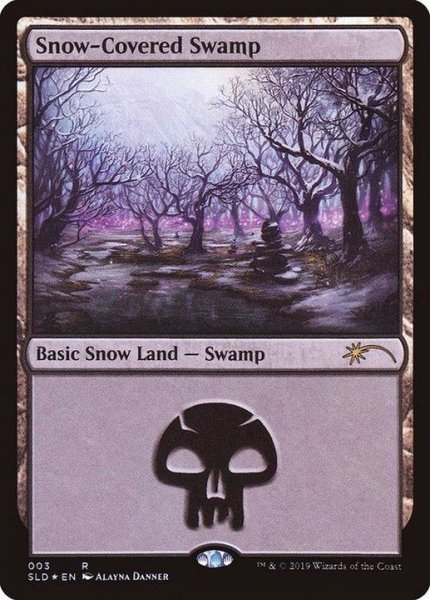 画像1: [EX+](FOIL)(003)冠雪の沼/Snow-Covered Swamp《英語》【SLD】 (1)