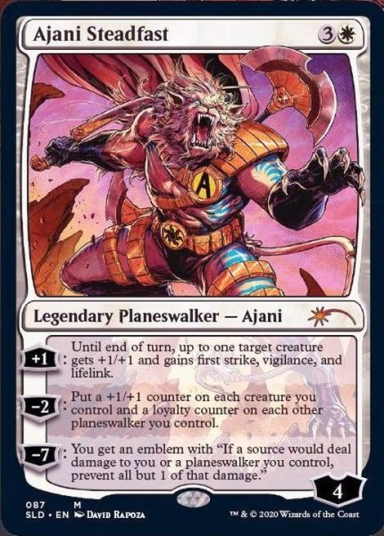 画像1: [EX+](FOIL)不動のアジャニ/Ajani Steadfast《英語》【SLD】 (1)