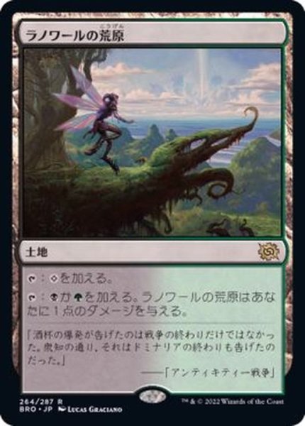 画像1: [EX+](FOIL)ラノワールの荒原/Llanowar Wastes《日本語》【BRO】 (1)