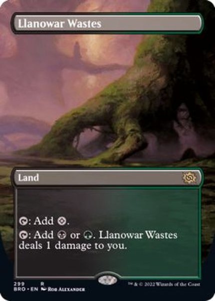 画像1: [EX+](フルアート)ラノワールの荒原/Llanowar Wastes《英語》【BRO】 (1)