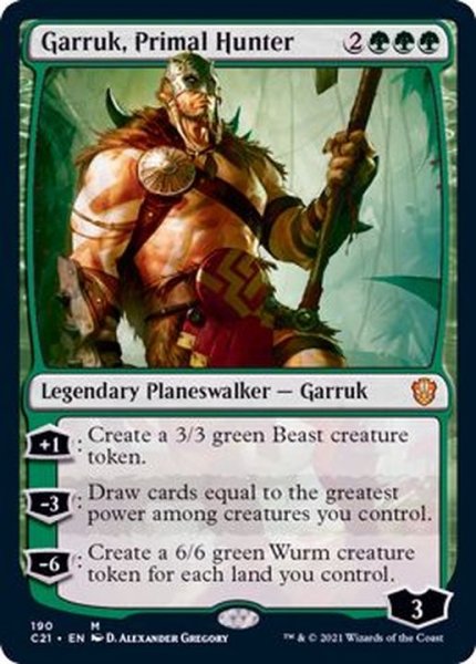 画像1: [EX+]原初の狩人、ガラク/Garruk, Primal Hunter《英語》【Commander 2021】 (1)