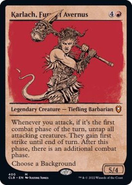 画像1: (ショーケース枠)アヴェルヌスの憤怒、カーラック/Karlach, Fury of Avernus《英語》【CLB】 (1)