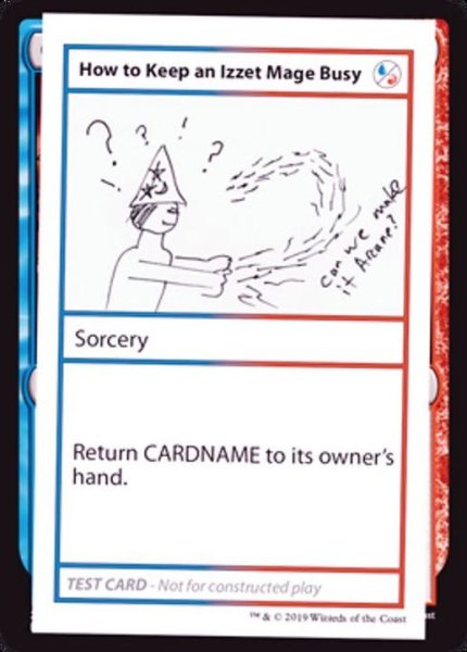 画像1: (PWマークなし)How to Keep an Izzet Mage Busy《英語》【Mystery Booster Playtest Cards】 (1)