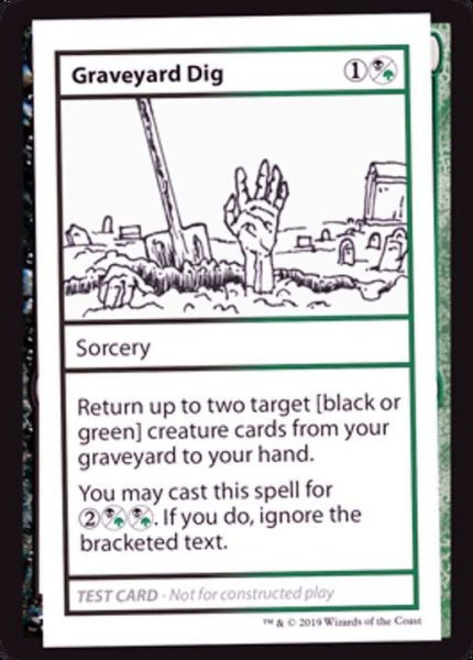 画像1: (PWマークなし)Graveyard Dig《英語》【Mystery Booster Playtest Cards】 (1)