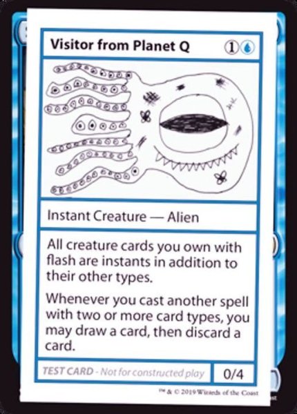 画像1: (PWマークなし)Visitor from Planet Q《英語》【Mystery Booster Playtest Cards】 (1)