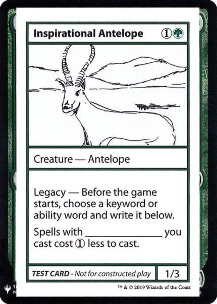 画像1: (PWマークなし)Inspirational Antelope《英語》【Mystery Booster Playtest Cards】 (1)