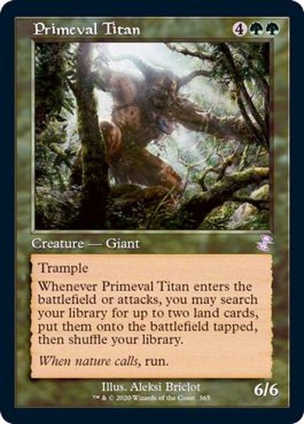 画像1: (旧枠仕様)原始のタイタン/Primeval Titan《英語》【TSR】 (1)
