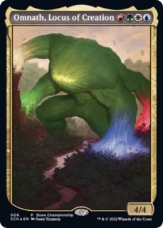 MTG　創造の座、オムナス　ストアチャンピオンシップ　プロモ　３ 日)創造の座、オムナス / Omnath, Locus of Creation【PRM