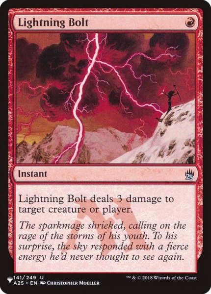 画像1: [EX+]稲妻/Lightning Bolt(A25)《英語》【Reprint Cards(The List)】 (1)