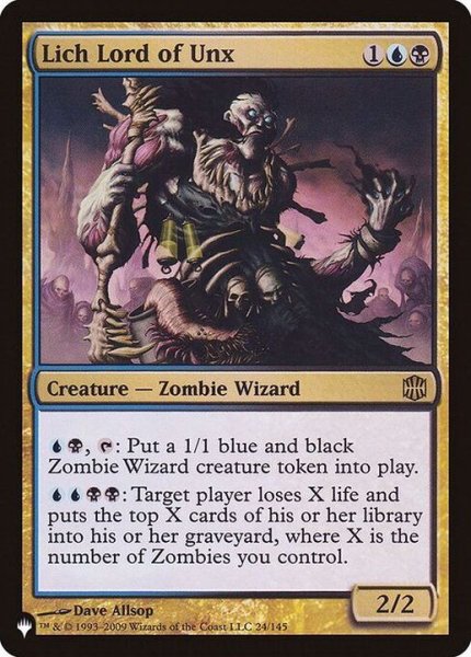 画像1: アンクスの死者の王/Lich Lord of Unx《英語》【Reprint Cards(The List)】 (1)