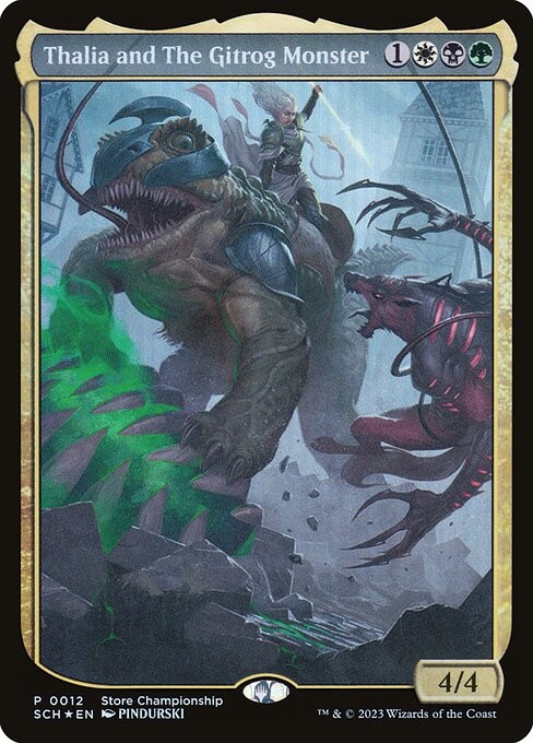EX+](FOIL)(0012)サリアとギトラグの怪物/Thalia and The Gitrog