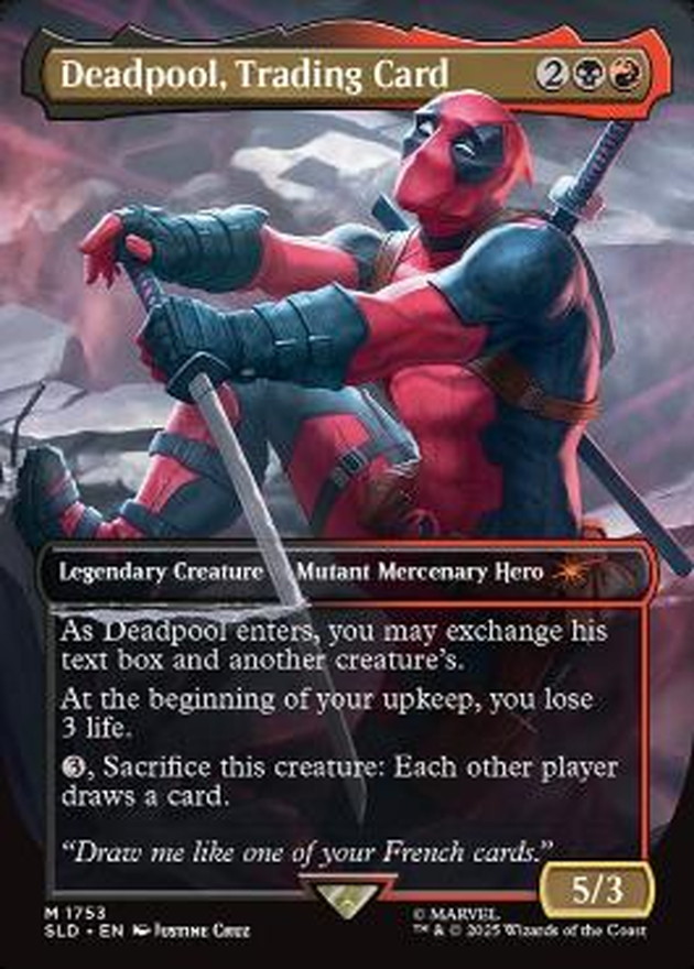 4枚セット Foil Deadpool, Trading Card 英語版 De FOIL)(1753)Deadpool, Trading Card《英語》【SLD】
