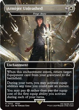 Mtg 再鍛造　「真・ファントムソード」　FOIL 4枚 FOIL)(7002)真・ファントムソード/Armiger Unleashed // 再鍛造
