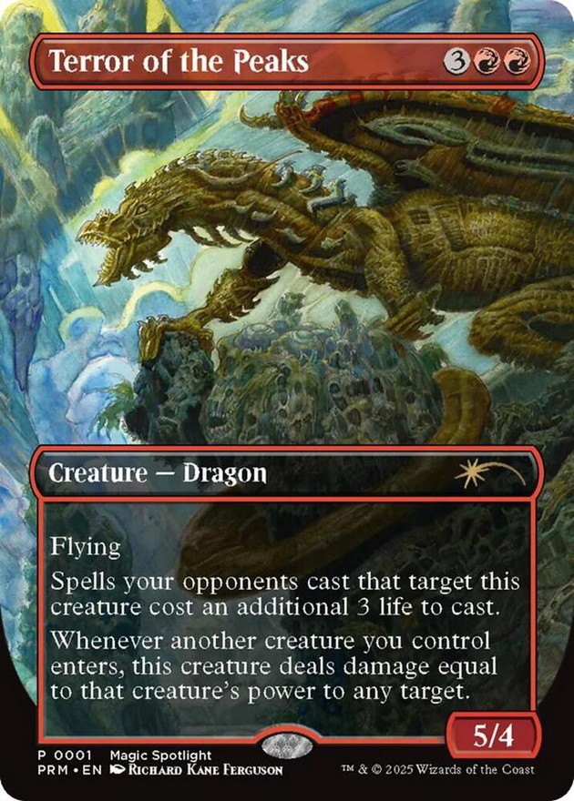 MTG 嶺の恐怖 〈foil〉4枚セット FOIL)(Spotlight)峰の恐怖/Terror of the Peaks《英語》【PRM】