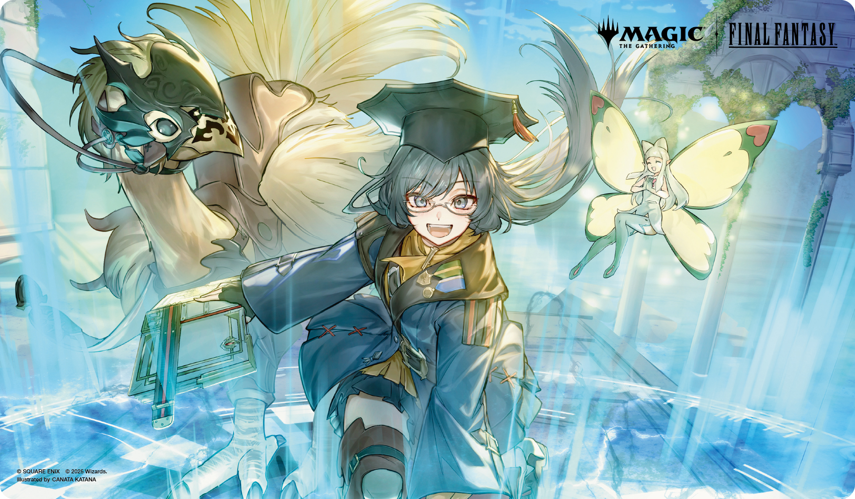 瞬唱の魔導士　プレイマット　MTG マジックリーグ　ファイナルファンタジー　FF プレイマット「瞬唱の魔道士（FFリーグ）」《-》【プレイマット】