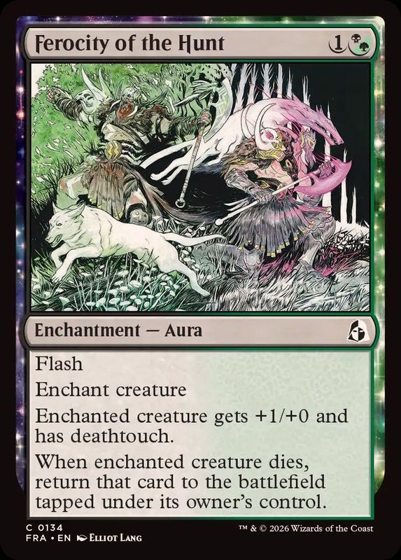 EX+](FOIL)狩りという暴挙/Ferocity of the Hunt《英語》【FRA】