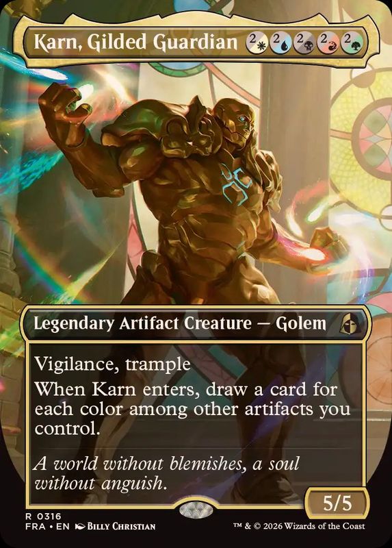 EX+](FOIL)(フルアート)金色の守護者、カーン/Karn, Gilded Guardian