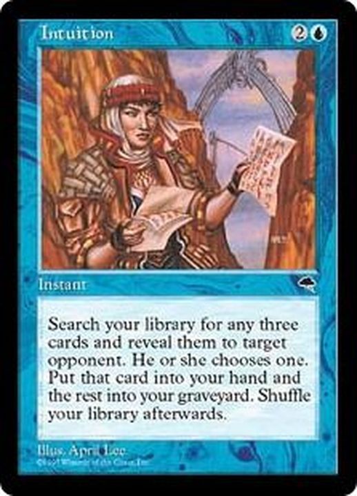 ⑥ MTG 直観　Intuition 英語　再録禁止　テンペスト　旧枠　レア