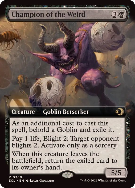 フルアート)怪異の闘士/Champion of the Weird《英語》【ECL】