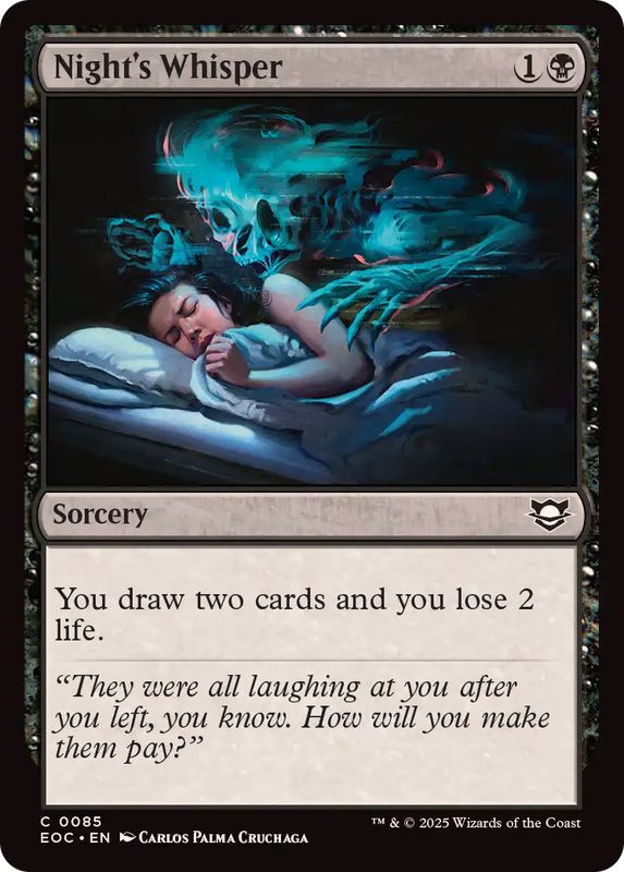 【ご確認用】VOC 夜の囁き 日本語 1枚 MTG ご確認用】VOC 夜の囁き 日本語 1枚 MTG - メルカリ