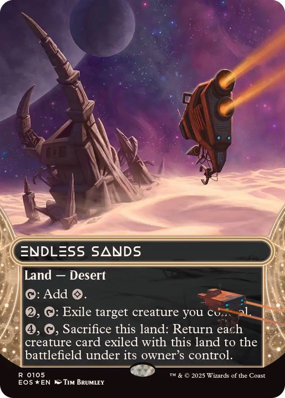 【完美品】バスリ・ケト 拡張　foil 英語 EX+](ギャラクシーFOIL)(0105)終わりなき砂漠/Endless Sands