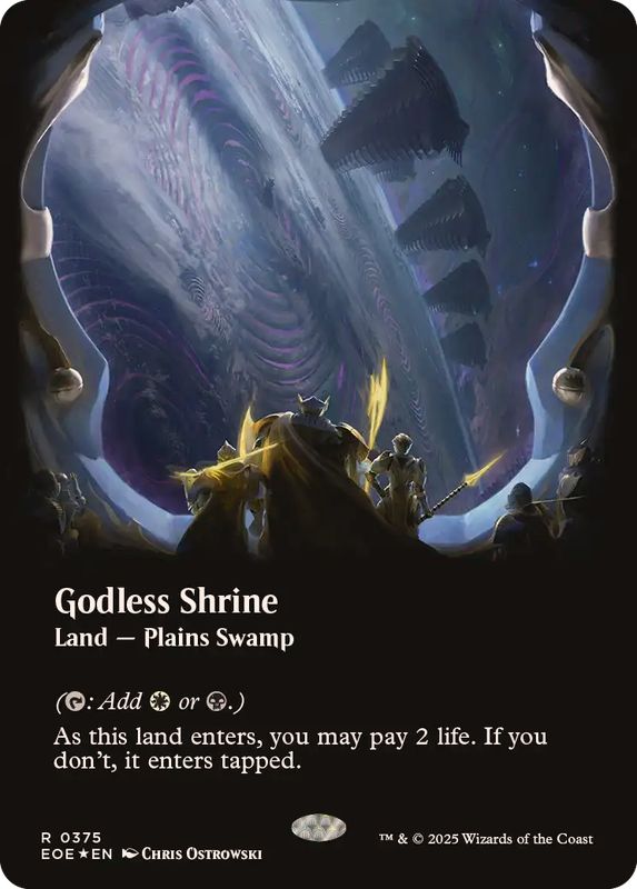 神無き祭殿　ギャラクシー　Foil MTG 神無き祭殿 Godless Shrine ボーダーレス FOIL - メルカリ
