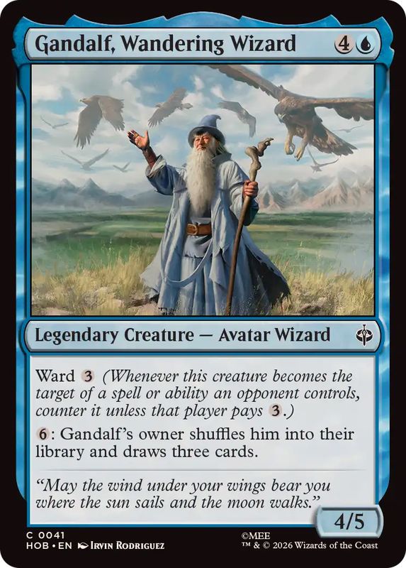 FOIL)放浪の魔法使い、ガンダルフ/Gandalf, Wandering Wizard《英語