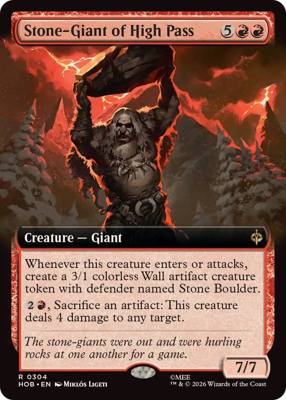 EX+](FOIL)(フルアート)大峠の石の巨人/Stone-Giant of High Pass