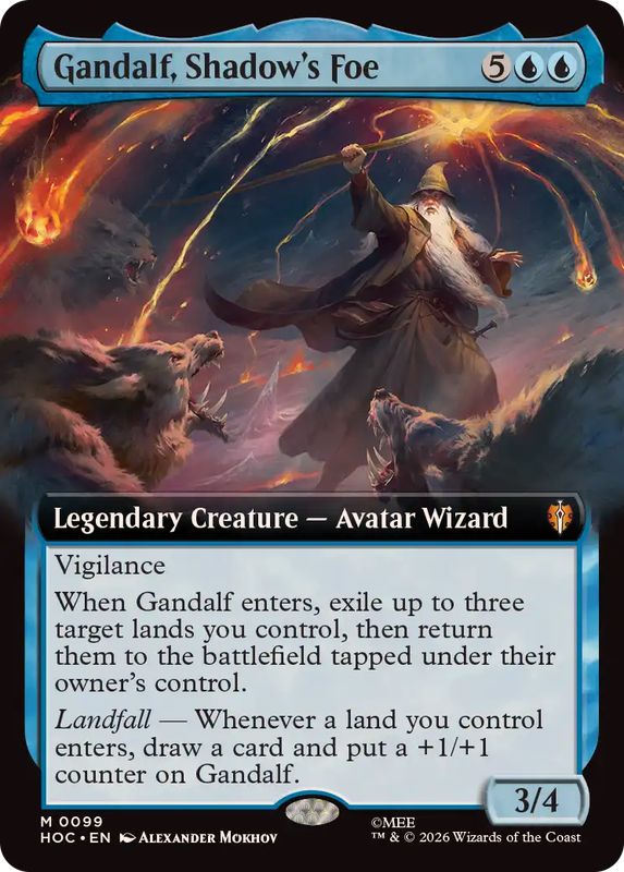 EX+](FOIL)(フルアート)影の仇敵、ガンダルフ/Gandalf, Shadow's Foe