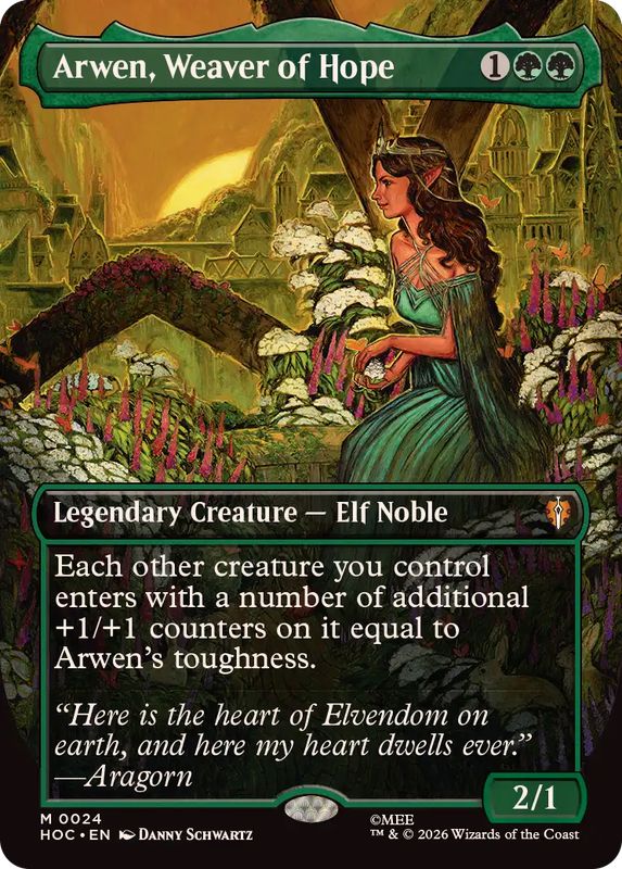 アーティストプルーフ MTG 開運の供物　Lucky Offering ケース付 フルアート)希望の紡ぎ手、アルウェン/Arwen, Weaver of Hope《英語