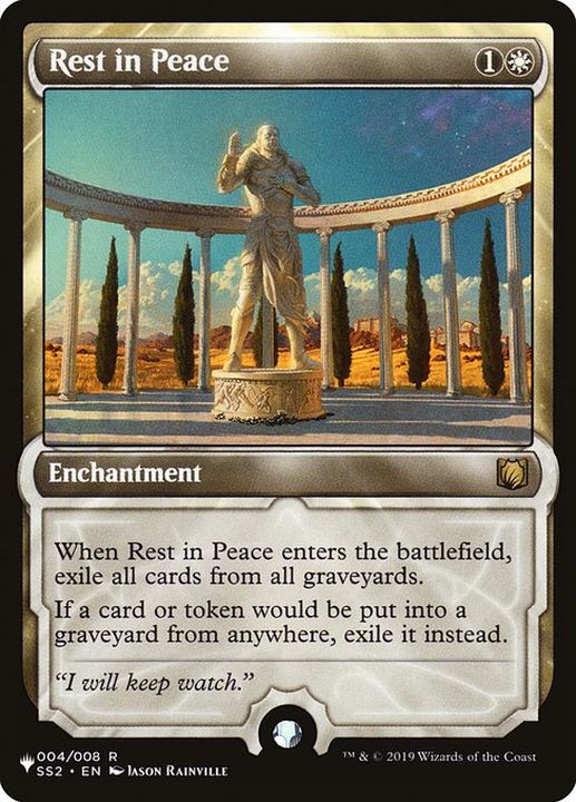 安らかなる眠り Rest In Peace 英語 Reprint Cards The List