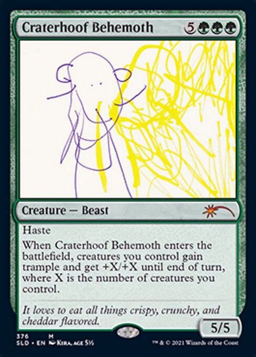 FOIL)(376)孔蹄のビヒモス/Craterhoof Behemoth《英語》【SLD】