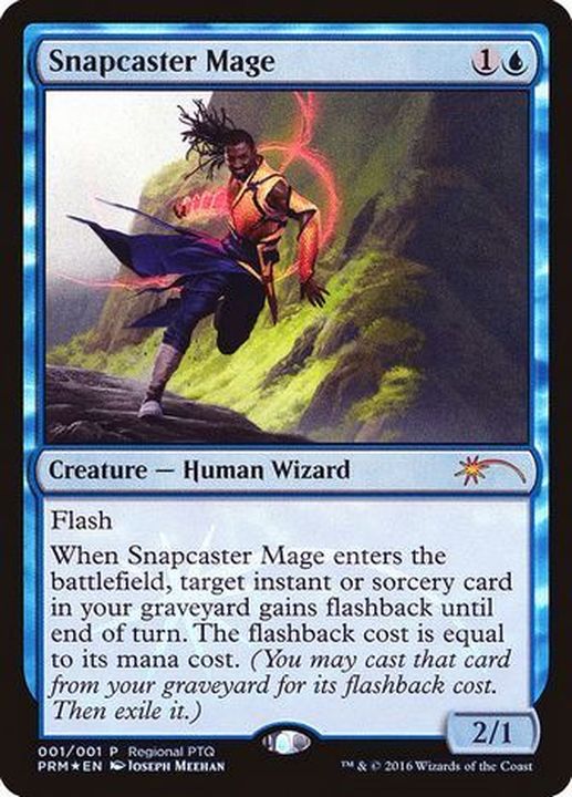 [EX+](FOIL)瞬唱の魔道士/Snapcaster Mage《英語》【Pro Tour Promos】