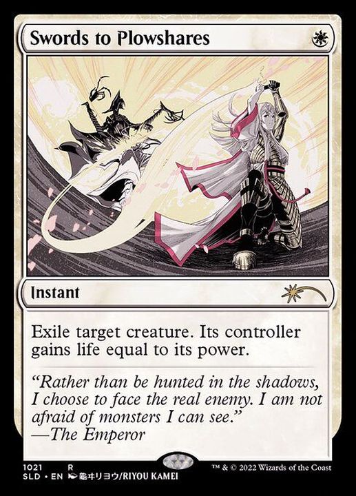 Foil】《剣を鍬に/Swords to Plowshares》(FNM)[D-
