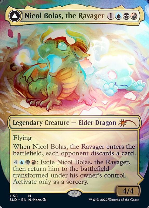 (FOIL)(1158)破滅の龍、ニコル・ボーラス/Nicol Bolas, the Ravager《英語》【SLD】